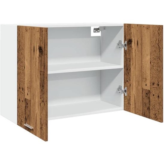 CLORIS Armoire suspendue aspect vieux bois 80x31x60 cm Matériau dérivé du bois - Armoires de cuisine 856110