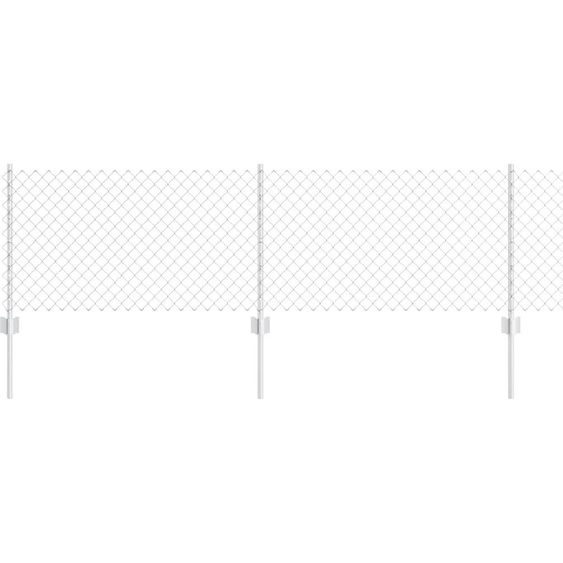 Clôture à mailles métalliques vidaXL avec poteaux, 25 x 0,6 m (L x H), en acier galvanisé à chaud