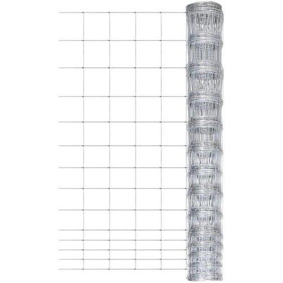 Clôture de jardin Acier galvanisé 50 m 150 cm Argenté