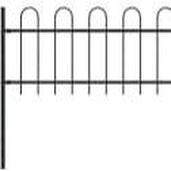 Clôture de jardin avec design darceau Acier 10,2 x 0,6 m Noir