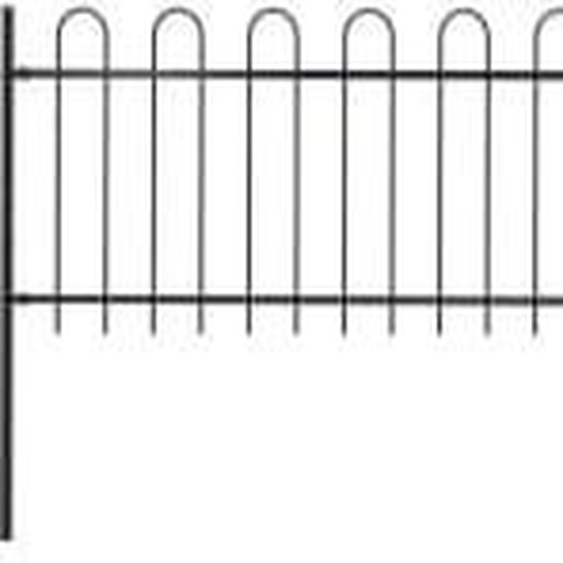 Clôture de jardin avec design darceau Acier 10,2 x 0,8 m Noir