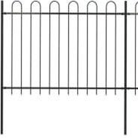 Clôture de jardin avec design darceau Acier 10,2 x 1,2 m Noir