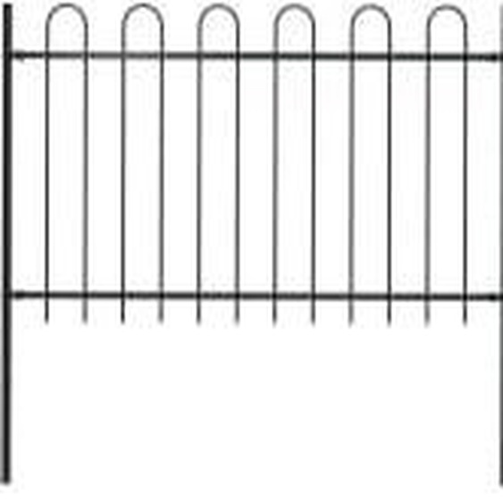 Clôture de jardin avec design darceau Acier 10,2 x 1 m Noir