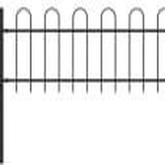 Clôture de jardin avec design darceau Acier 11,9 x 0,6 m Noir