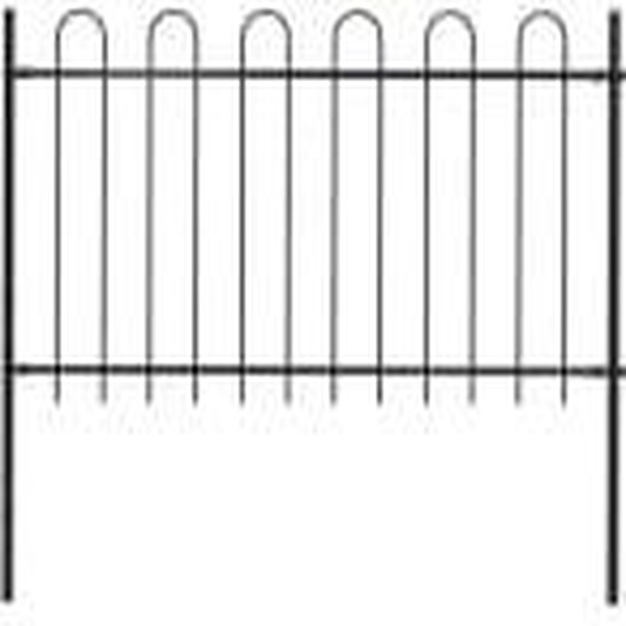 Clôture de jardin avec design darceau Acier 11,9 x 1 m Noir