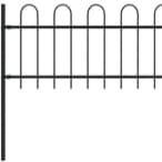 Clôture de jardin avec design darceau Acier 8,5 x 0,6 m Noir