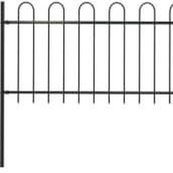 Clôture de jardin avec design darceau Acier 8,5 x 0,8 m Noir