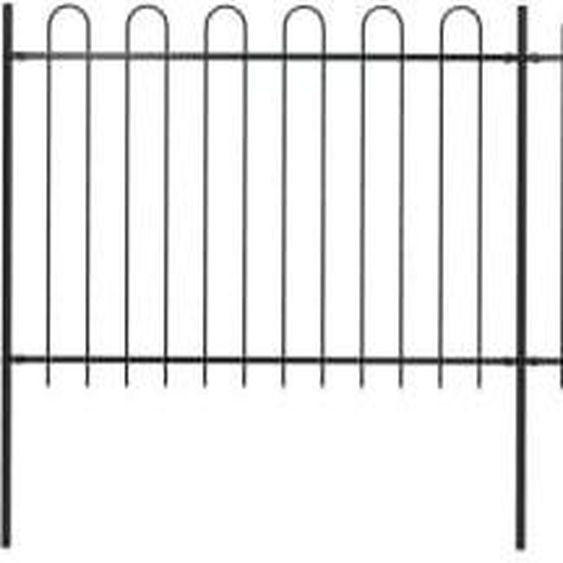 Clôture de jardin avec design darceau Acier 8,5 x 1,2 m Noir