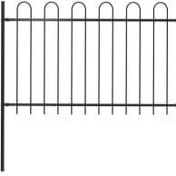 Clôture de jardin avec design darceau Acier 8,5 x 1 m Noir