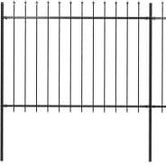 Clôture de jardin avec pointes de lance Acier 10,2 x 1,2 m Noir