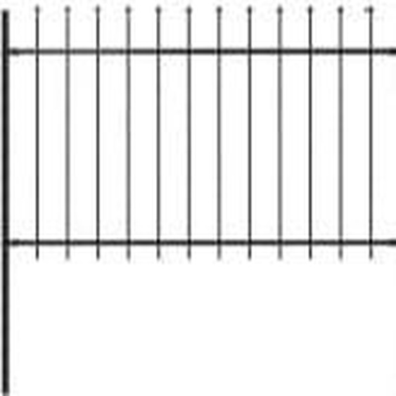 Clôture de jardin avec pointes de lance Acier 10,2 x 1 m Noir