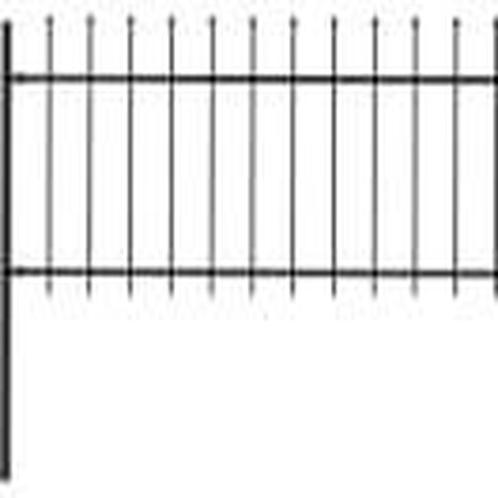 Clôture de jardin avec pointes de lance acier 11,9 x 0,8 m noir