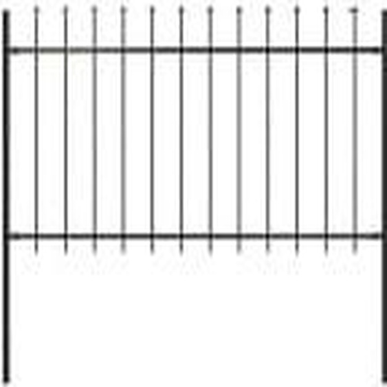Clôture de jardin avec pointes de lance Acier 11,9 x 1 m Noir