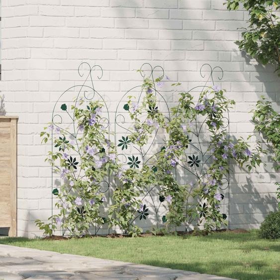 Clôture de jardin Treillis 3 pcs Vert 112 x 40 cm Acier