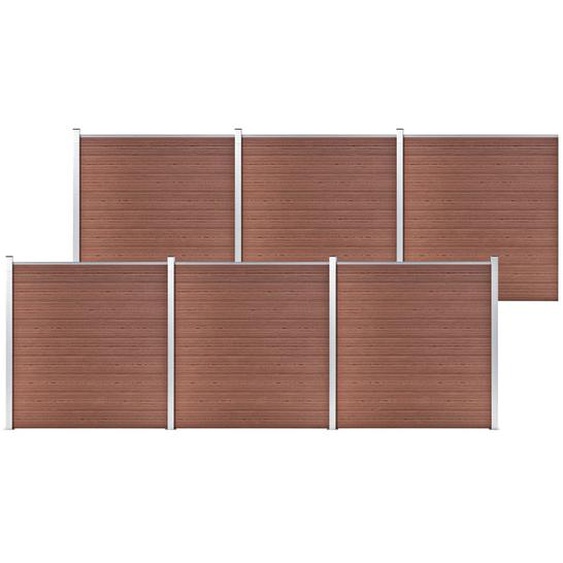 Clôture de jardin WPC 1045x186 cm Marron