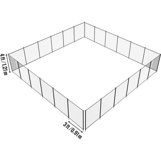 Clôture de piscine, clôtures de piscine 4 x 72 pieds pour piscines creusées, clôture de sécurité amovible pour enfants, clôture de piscine facile à installer soi-même, maillage de clôture de piscine en PVC Teslin 340 g protège les enfants et les animaux