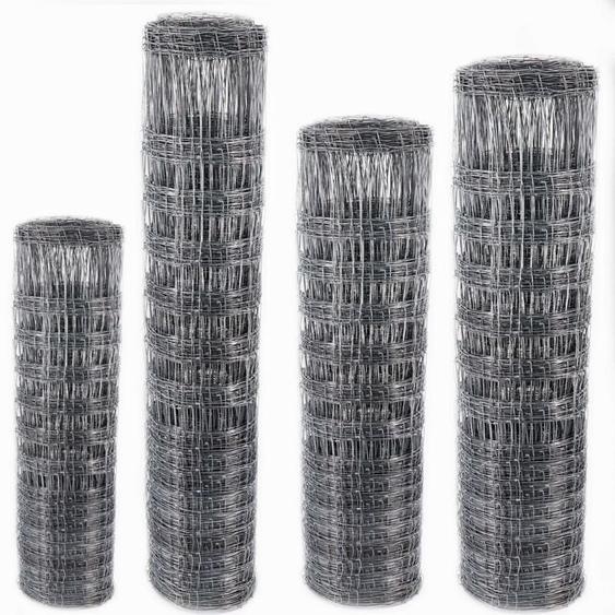 Clôture de protection contre la faune sauvage AQUAGART - 50 m - Clôture forestière - Clôture de pâturage - Clôture en fil de fer - Grillage noué