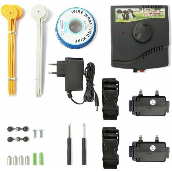 XVX - Clôture Électrique pour Chien avec 2 Colliers - Colliers Anti-Fugue pour un Dressage Efficace
