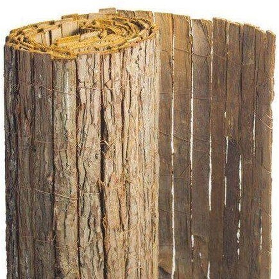 Clôture naturelle écorce de pin : 1m x 5m