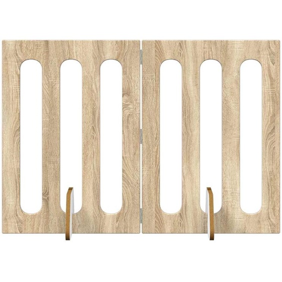 Clôture pliable pour animaux 2 pcs Chêne Sonoma