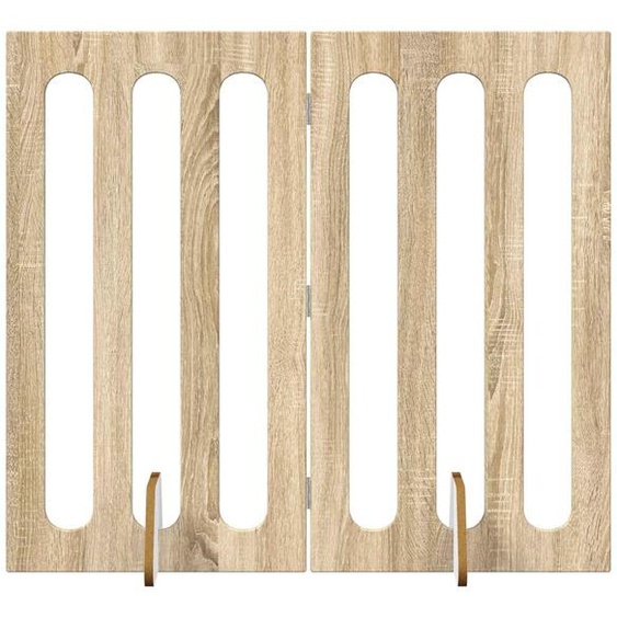 Clôture pliable pour animaux 2 pcs Chêne Sonoma