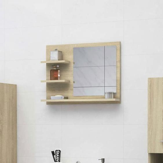 CLOUD NEW* Miroir de Maquillage SMG - Miroir de salle de bain chêne sonoma bois d’ingénierie 5,73 Kg 177526