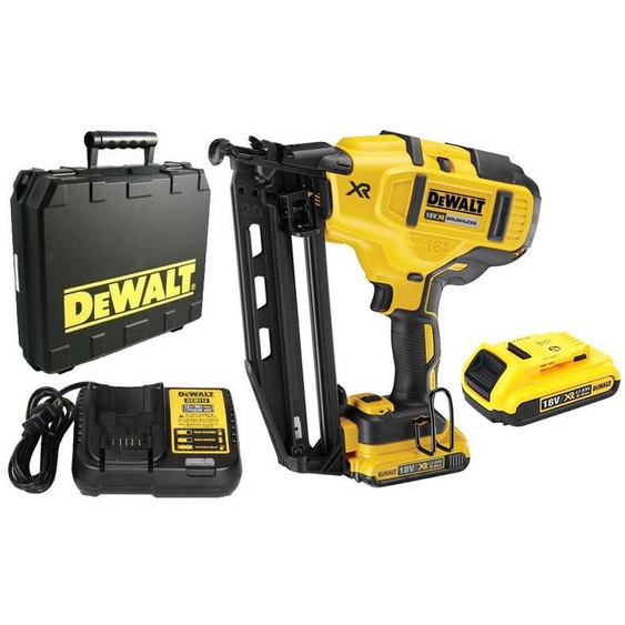 Cloueur de finition 18V XR 16GA + 2 batteries 2Ah + chargeur + coffret - DEWALT - DCN660D2-QW