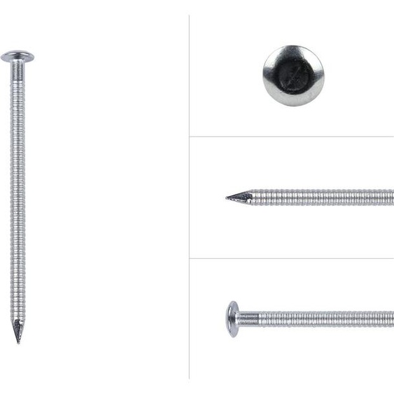 Clous annulaires à tête sphérique acier inoxydable A2 - 2,5-2,8 x 70 mm - boîte 200 pièces