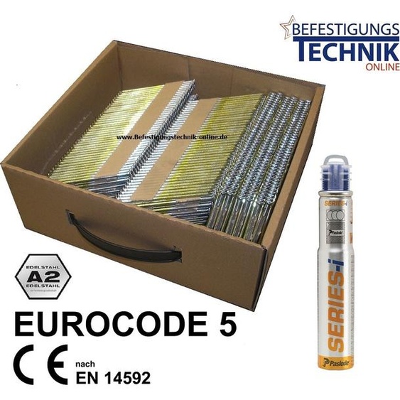 Clous en bande 34° 2,8x55mm anneau inox A2 1xgaz pour Paslode IM90Ci IM100Ci