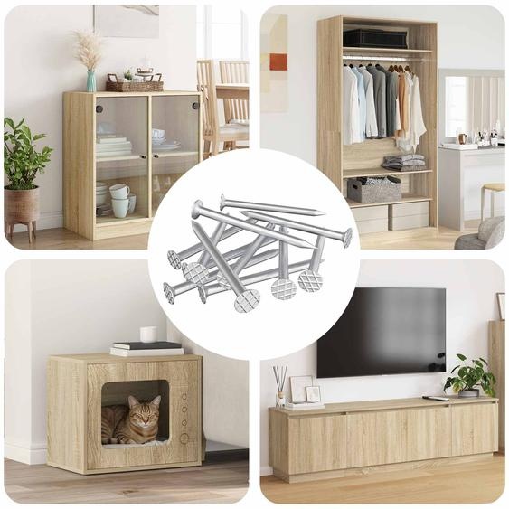 Clous pour Bois 12 pcs Argenté Ø 3 x 15 mm Métал