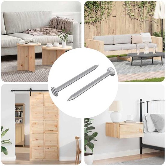 Clous pour Bois 2 pcs Argenté Ø 3 x 15 mm Métал