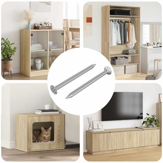 Clous pour Bois 2 pcs Argenté Ø 3 x 15 mm Métал