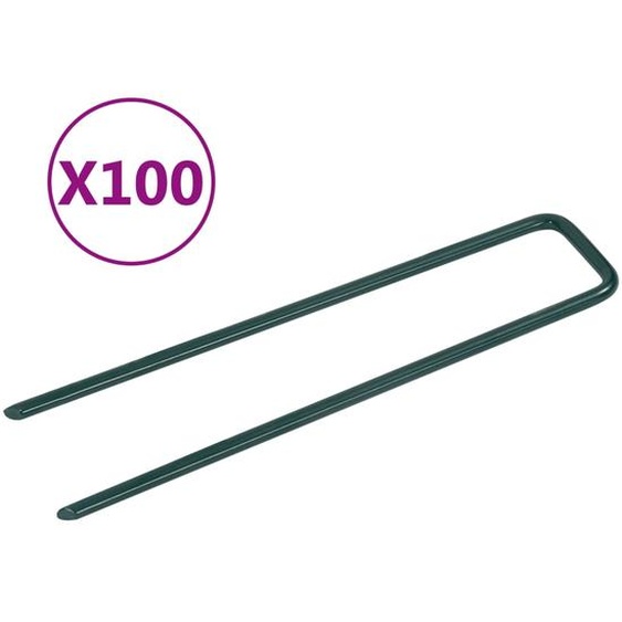 Clous pour gazon artificiel 100 pcs Forme de U Fer