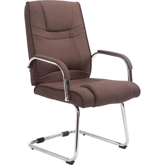 CLP Chaise visiteur Attila Tissu avec piètement métal,gris foncé