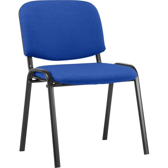 CLP Chaise visiteur Ken tissu rembourré chaise empilable,bleu
