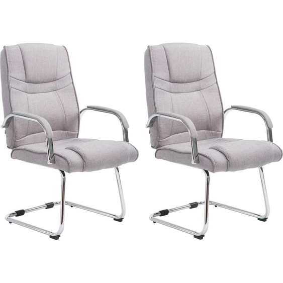 CLP, ensemble de 2 chaises pivotantes Attila, revêtues de tissu noir sur structure métallique