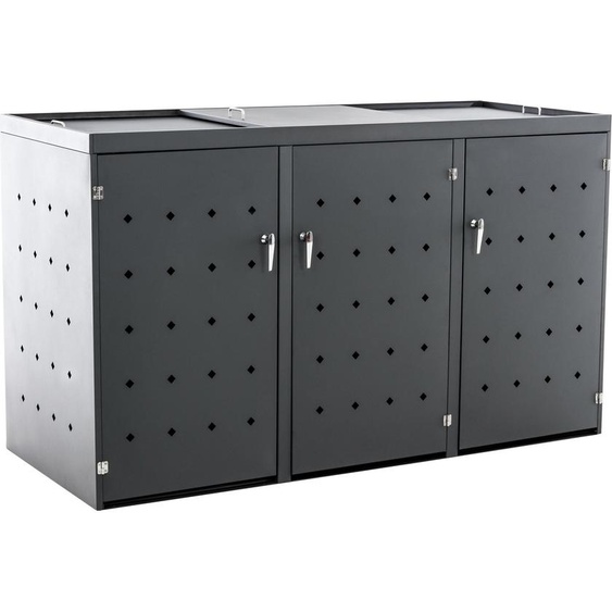 CLP Habillage de poubelle Nelli,anthracite 198x80x116 cm