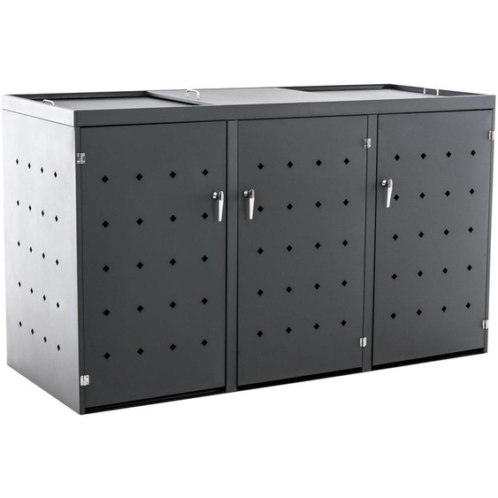CLP Habillage de poubelle Nelli,anthracite 198x80x116 cm