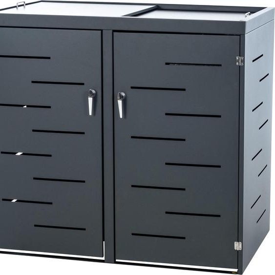 CLP Habillage de poubelle Tanis,anthracite 132x80x116 cm