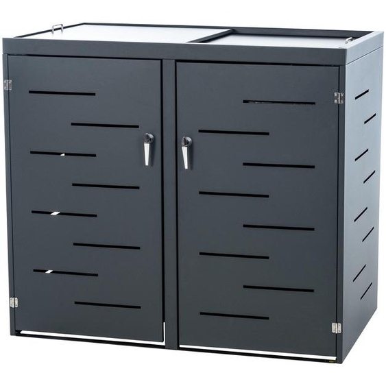 CLP Habillage de poubelle Tanis,anthracite 132x80x116 cm