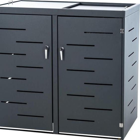 CLP Habillage de poubelle Tanis,anthracite 198x80x116 cm