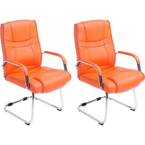 CLP Lot de 2 chaises Attila avec structure métallique,marron