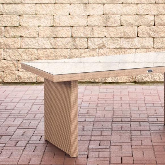 CLP Table en poly rotin Avignon,sable 180 cm