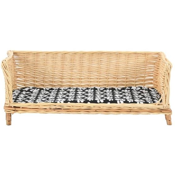 CMM - Panier pour chien avec coussin 90x54x35 cm en saule naturel - Paniers pour chiens - 5,05 kg