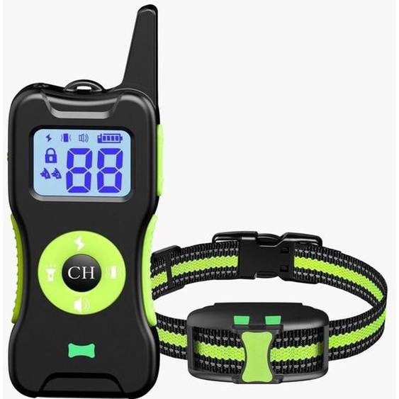 Coavas - Collier de Dressage pour Chiens, Collier Electrique Chien avec Télécommande 3 Mode de Formation Bip Vibration Choc, Portée de 500m, IP67