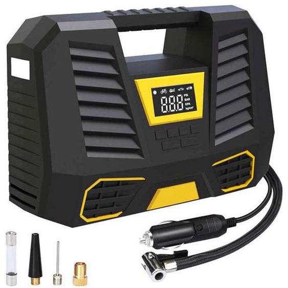 Coavas - Compresseur dair électrique, Compresseur Voiture, Gonfleur Pneu Voiture 12v dc, Pompe à Pneu Portable numérique, écran lcd 150 psi 12V dc,