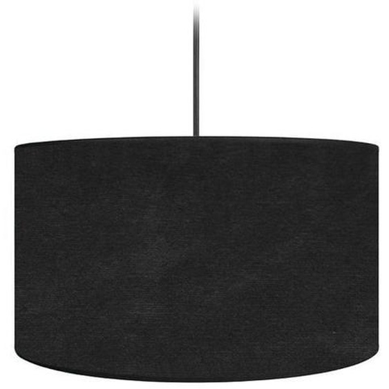 COCHIN C-Suspension cylindre tissu  noir Abat-jour: cylindre tissu noir velours 1 ampoule E27 inspiration nordique P40xD40xH106cm