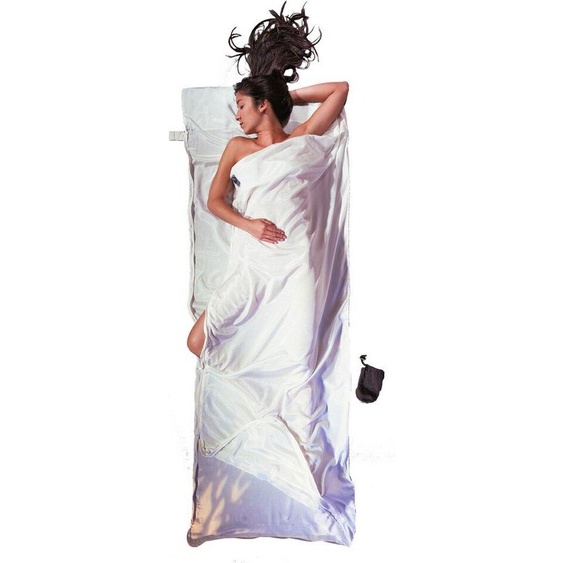 Cocoon Silk-egypt Travel Drap de lit Blanc 220 x 83 cm Blanc 220 x 83 cm