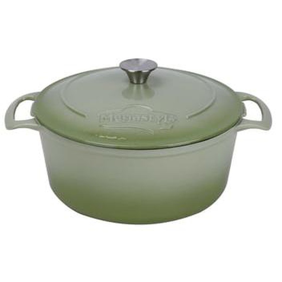 Cocotte colette ronde 7l 29cm en fonte emaille vert