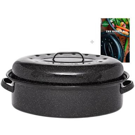 Cocotte en acier émaillé + livre de recette, Roaster